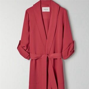 NWT Aritzia Babaton Kahlo Robe Blazer Jacket in Red Cotta size S